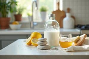 Weiße Steine reinigen mit diesen Hausmitteln